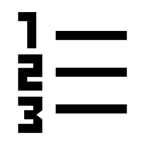 Format List Numbered Fill Icon from Sharp Fill - Material Symbols Set