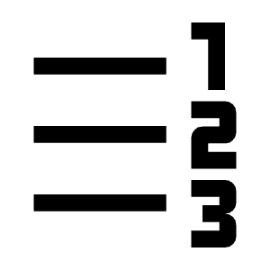 Format List Numbered Rtl Icon from Outlined Line - Material Symbols Set