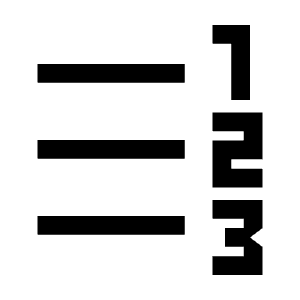 Format List Numbered Rtl Fill Icon from Sharp Fill - Material Symbols Set