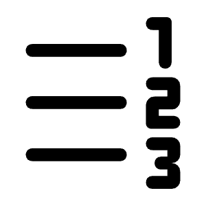 Format List Numbered Rtl Icon from Rounded Line - Material Symbols Set