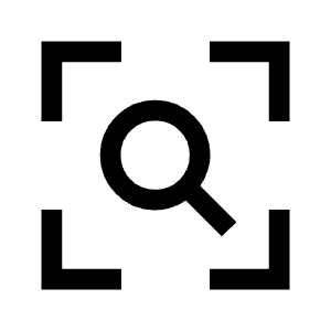 Frame Inspect Icon from Sharp Line - Material Symbols Set