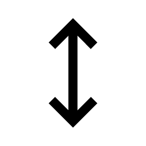 Height Icon from Sharp Line - Material Symbols Set