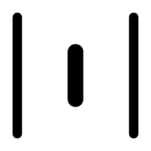 Horizontal Distribute Fill Icon from Rounded Fill - Material Symbols Set