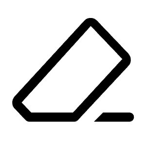 Ink Eraser Icon from Rounded Line - Material Symbols Set