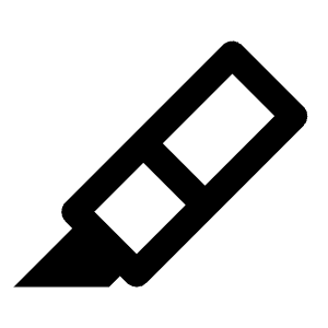 Ink Highlighter Icon from Outlined Line - Material Pro Free Set