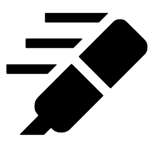 Ink Highlighter Move Fill Icon from Outlined Fill - Material Symbols Set
