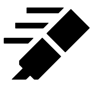 Ink Highlighter Move Fill Icon from Sharp Fill - Material Symbols Set