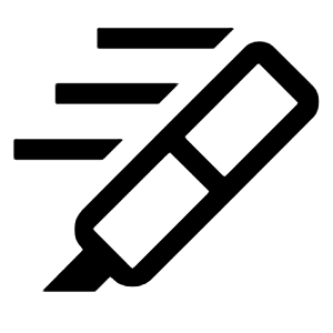 Ink Highlighter Move Icon from Outlined Line - Material Symbols Set