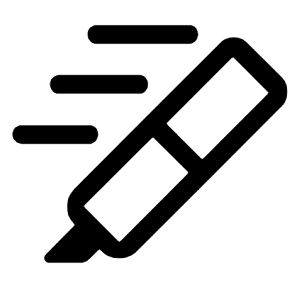 Ink Highlighter Move Icon from Rounded Line - Material Symbols Set