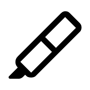Ink Highlighter Icon from Rounded Line - Material Symbols Set