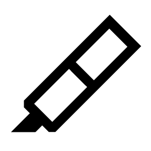 Ink Highlighter Icon from Sharp Line - Material Symbols Set