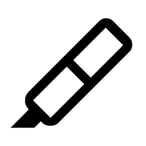 Ink Highlighter Icon from Outlined Line - Material Symbols Set