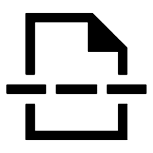 Insert Page Break Icon from Sharp Line - Material Symbols Set