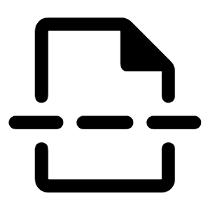 Insert Page Break Icon from Rounded Line - Material Symbols Set