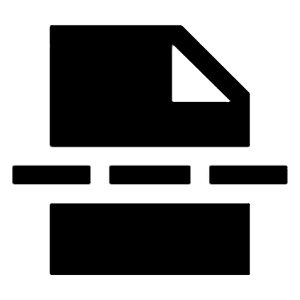 Insert Page Break Fill Icon from Sharp Fill - Material Symbols Set