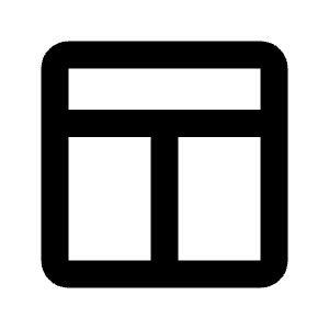 Layout Window 3 Icon from Rounded Line - Material Pro Free Set