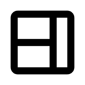 Layout Window 4 Icon from Rounded Line - Streamline Material Free Set