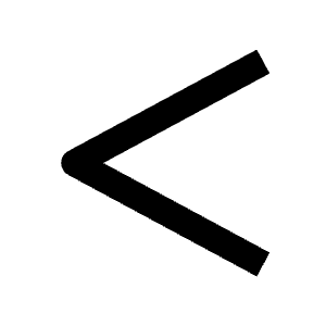 Less Than Icon from Outlined Line - Material Pro Free Set