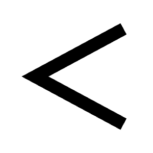 Less Than Fill Icon from Sharp Fill - Material Pro Free Set