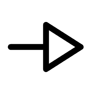 Line End Arrow Icon from Rounded Line - Material Symbols Set