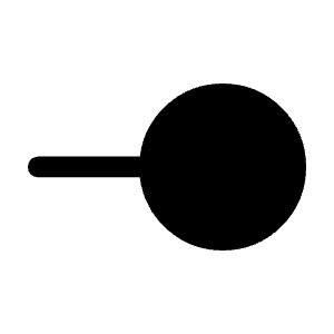 Line End Circle Fill Icon from Rounded Fill - Material Symbols Set