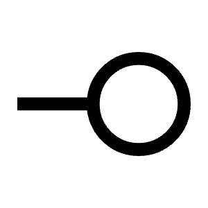 Line End Circle Icon from Sharp Line - Material Symbols Set