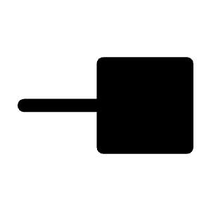 Line End Square Fill Icon from Rounded Fill - Material Symbols Set