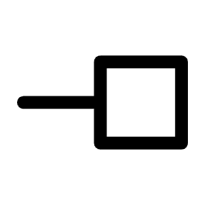Line End Square Icon from Rounded Line - Material Symbols Set