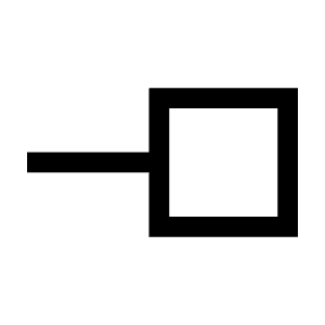 Line End Square Icon from Outlined Line - Material Symbols Set