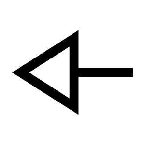Line Start Arrow Icon from Sharp Line - Material Symbols Set