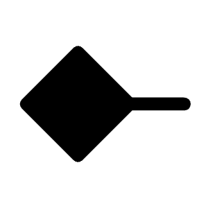 Line Start Diamond Fill Icon from Rounded Fill - Material Symbols Set