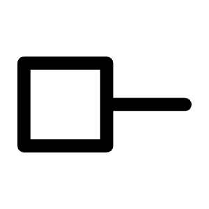 Line Start Square Icon from Rounded Line - Material Symbols Set