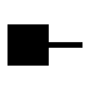 Line Start Square Fill Icon from Sharp Fill - Material Symbols Set