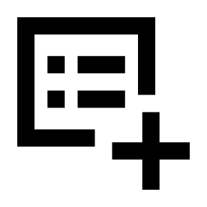 List Alt Add Icon from Sharp Line - Streamline Material Free Set