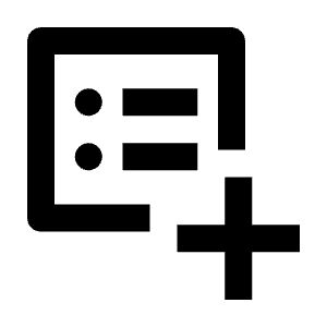 List Alt Add Icon from Outlined Line - Material Pro Free Set