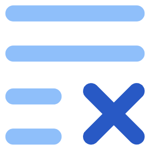 List Cross Icon from Core Flat Set