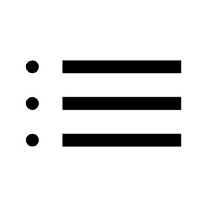 List Icon from Sharp Line - Material Symbols Set