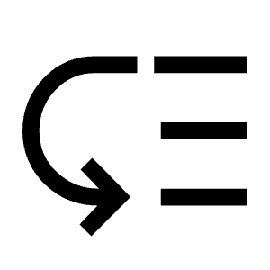 Low Priority Icon from Sharp Line - Material Symbols Set