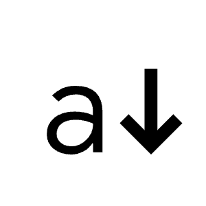 Lowercase Icon from Outlined Line - Material Symbols Set