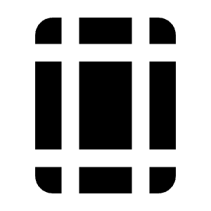 Margins Fill Icon from Rounded Fill - Streamline Material Free Set