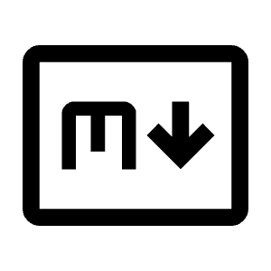 Markdown Icon from Outlined Line - Material Symbols Set