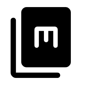 Markdown Copy Fill Icon from Rounded Fill - Material Symbols Set