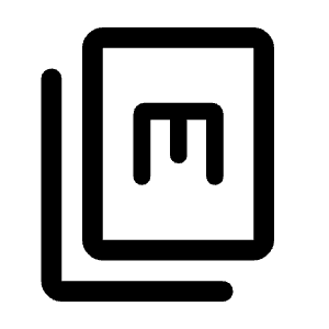 Markdown Copy Icon from Rounded Line - Material Symbols Set