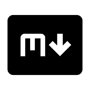 Markdown Fill Icon from Outlined Fill - Material Symbols Set