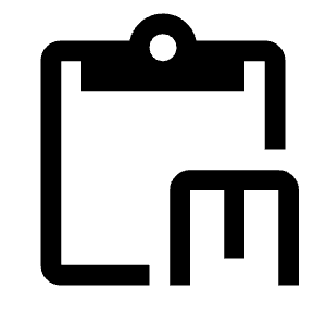 Markdown Paste Fill Icon from Outlined Fill - Material Symbols Set