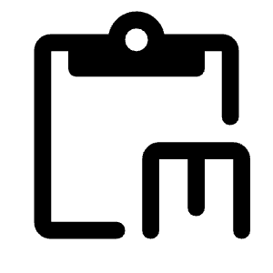 Markdown Paste Icon from Rounded Line - Material Symbols Set