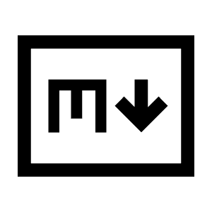 Markdown Icon from Sharp Line - Material Symbols Set
