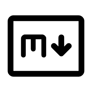 Markdown Icon from Rounded Line - Material Symbols Set
