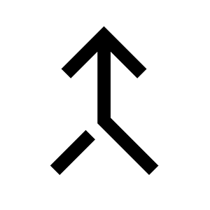 Merge Type Icon from Sharp Line - Material Symbols Set