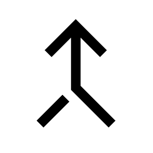Merge Type Icon from Outlined Line - Material Symbols Set